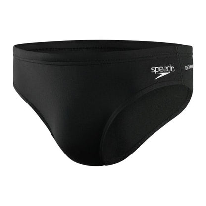 Front - Speedo Mens Logo Swim Briefs