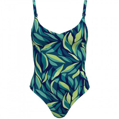 Front - Nike Womens/Ladies Leaf Print One Piece Swimsuit