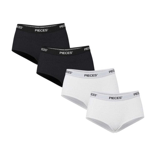 Front - Pieces Womens/Ladies Plain Hipster Briefs (Pack of 4)
