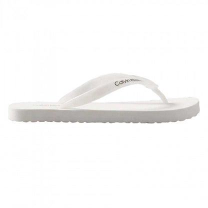 Front - Calvin Klein Womens/Ladies Logo Flat Flip Flops