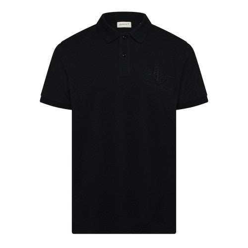Front - Gant Mens Embroidered Logo Polo Shirt