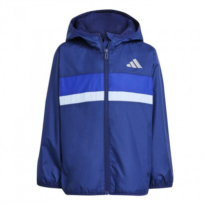 Front - Adidas Childrens/Kids Tiberio Horizontal Stripe Regular Windbreaker