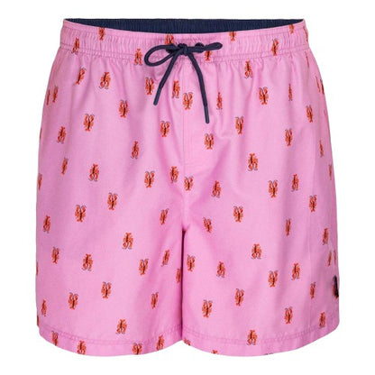 Front - Hot Tuna Mens Lobster Relaxed Fit Swim Shorts
