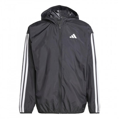 Front - Adidas Mens Essentials 3 Stripes Lightweight Windbreaker