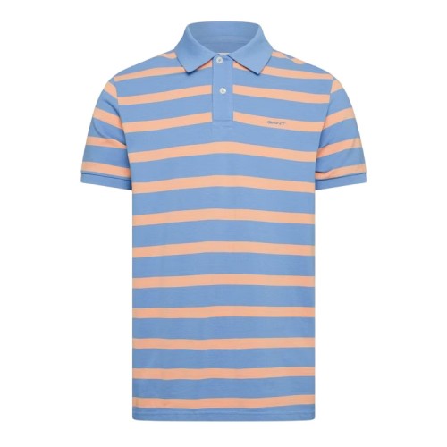 Front - Gant Mens Striped Regular Polo Shirt