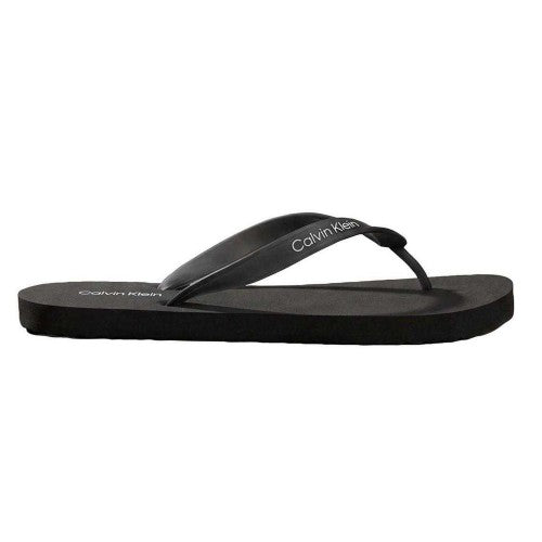 Front - Calvin Klein Mens Logo Flip Flops