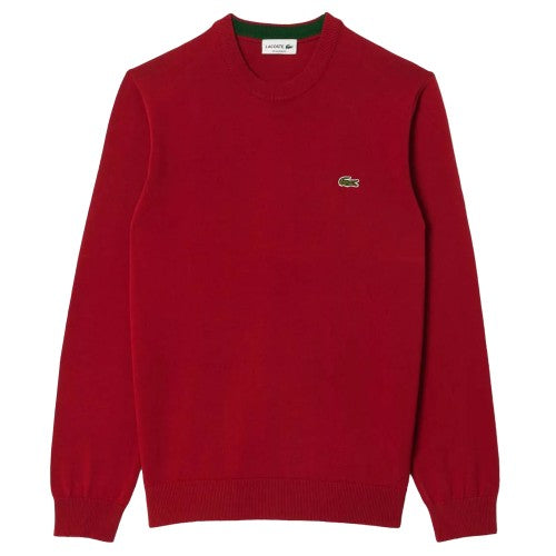 Front - Lacoste Mens Monochrome Cotton Crew Neck Sweatshirt