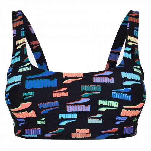 Front - Puma Womens/Ladies All Over Logo Bikini Top