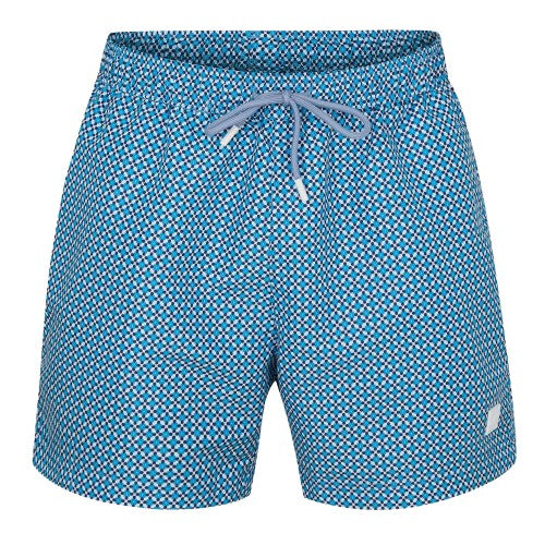 Front - Boss Mens Geometric Pattern Swim Shorts
