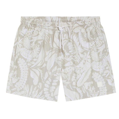 Front - Hugo Mens Piranha Leaf Print Swim Shorts