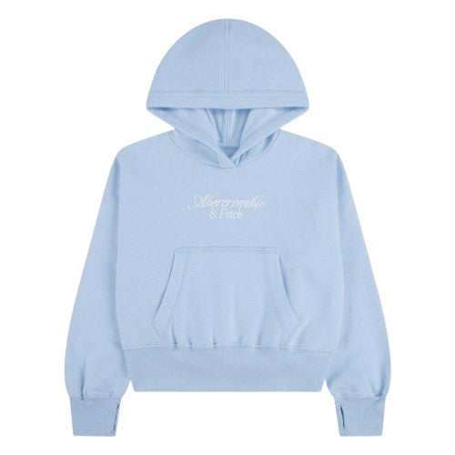 Front - Abercrombie & Fitch Childrens/Kids Embroidered Logo Hoodie