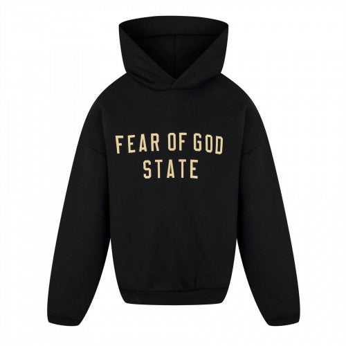 Front - Fear Of God Essentials Childrens/Kids Graphic Print Hoodie