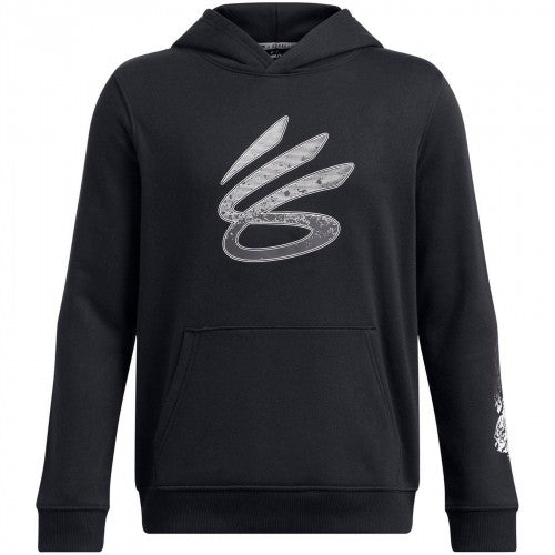 Front - Under Armour Childrens/Kids Curry Splash Graphic Print Hoodie