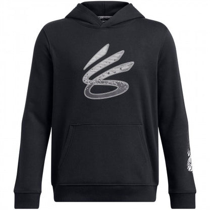 Front - Under Armour Childrens/Kids Curry Splash Graphic Print Hoodie