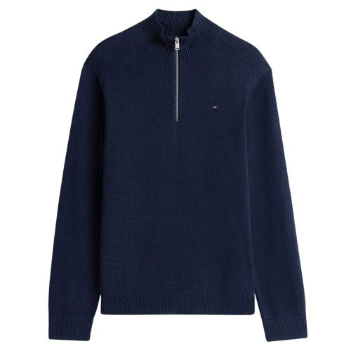 Front - Tommy Jeans Mens Essential Quarter Zip Sweatshirt