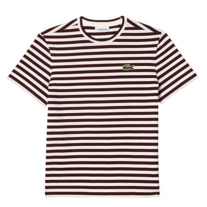 Front - Lacoste Womens/Ladies Striped Cotton Loose Fit T-Shirt
