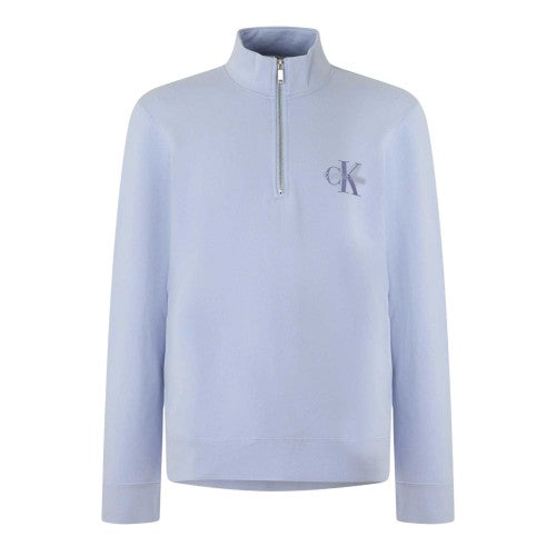 Front - Calvin Klein Mens Quarter Zip Fleece Top