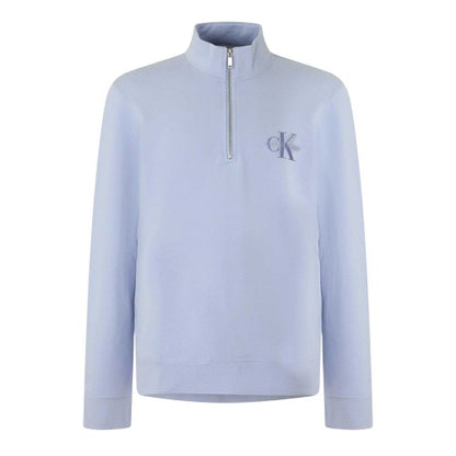 Front - Calvin Klein Mens Quarter Zip Fleece Top