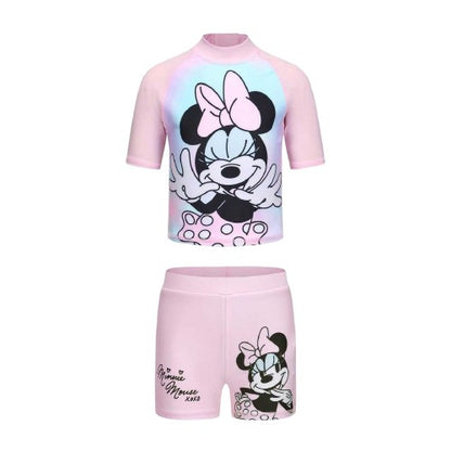 Front - Disney Baby Minnie Mouse Tie Dye Two-Piece Swimsuit