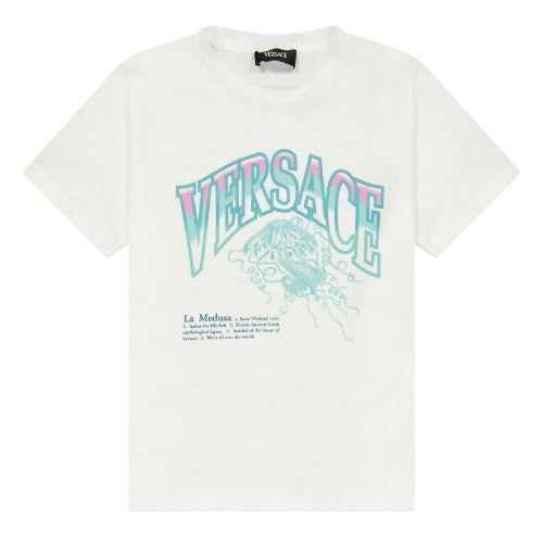 Front - Versace Childrens/Kids Large Logo T-Shirt