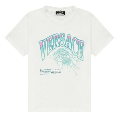 Front - Versace Childrens/Kids Large Logo T-Shirt
