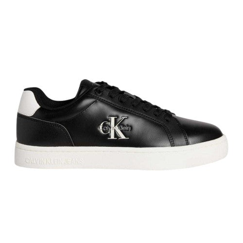 Front - Calvin Klein Mens Lace Up Leather Cupsole Trainers