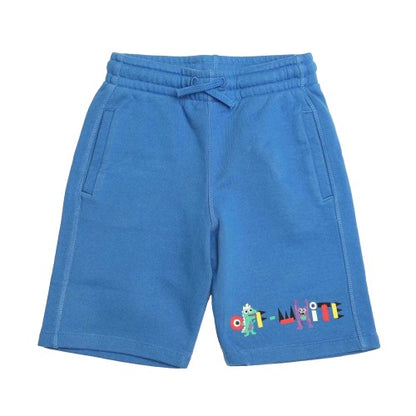 Front - Off-White Childrens/Kids Monsters Sweat Shorts