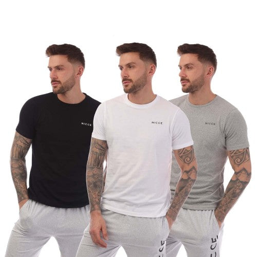 Front - Nicce Mens Sully T-Shirt (Pack of 3)