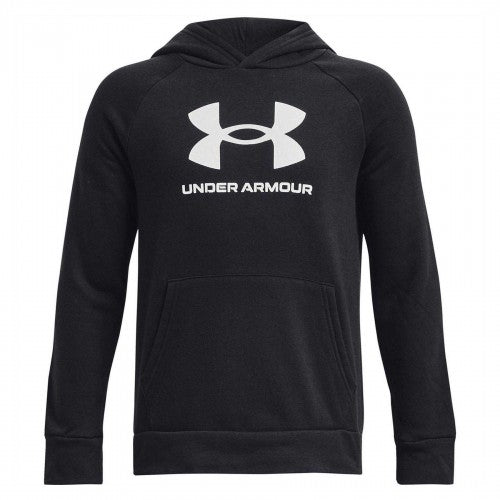 Front - Under Armour Boys Rival Big Logo Fleece Hoodie