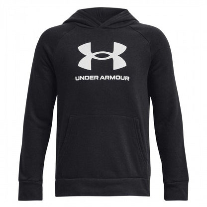 Front - Under Armour Boys Rival Big Logo Fleece Hoodie
