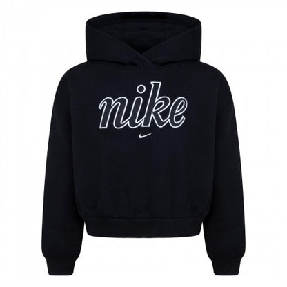 Front - Nike Girls Sportswear Club Fleece Boxy Hoodie