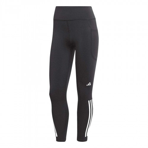 Front - Adidas Womens/Ladies Daily Run 3 Stripes High Rise Leggings