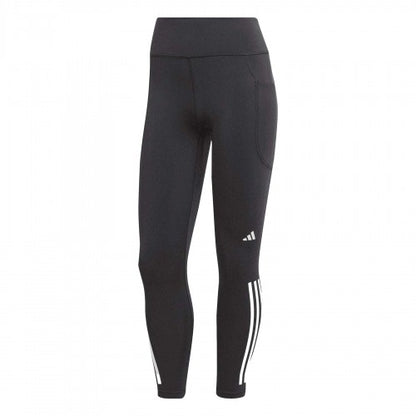 Front - Adidas Womens/Ladies Daily Run 3 Stripes High Rise Leggings