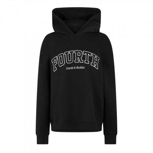 Front - 4th & Reckless Womens/Ladies Cara Lettering Relaxed Fit Hoodie