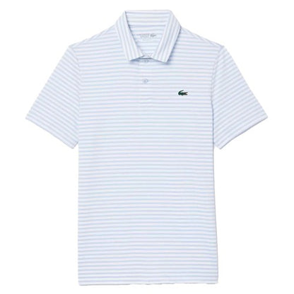 Front - Lacoste Mens Ultra Dry Striped UV Protection Polo Shirt
