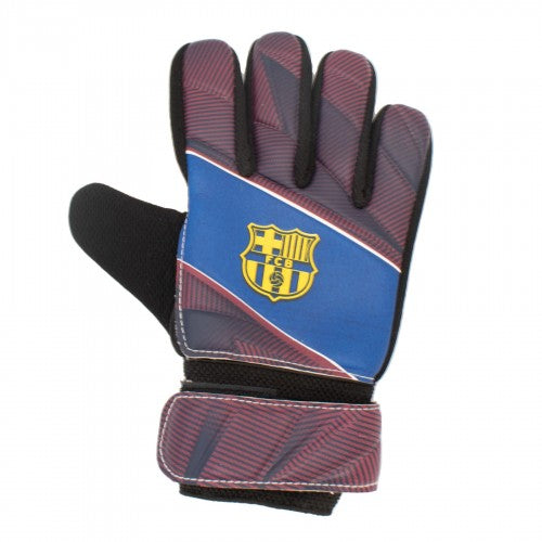 Front - Team Childrens/Kids FC Barcelona Goalkeeper Gloves