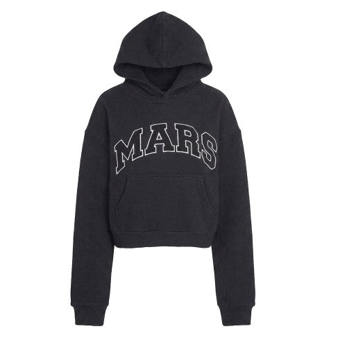 Front - Mars The Label Womens/Ladies Logo Relaxed Fit Varsity Hoodie