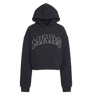 Front - Mars The Label Womens/Ladies Logo Relaxed Fit Varsity Hoodie