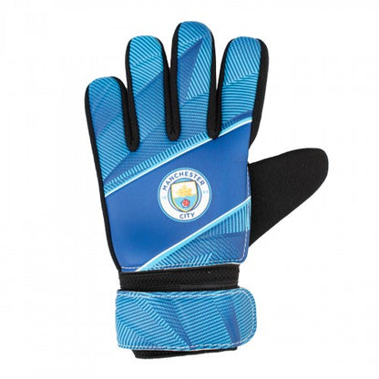 Front - Team Childrens/Kids Fuse Manchester City FC Goalkeeper Gloves