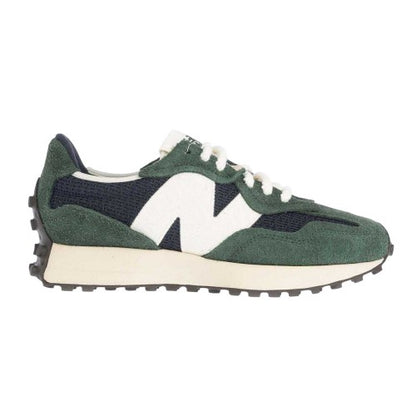 Front - New Balance Mens 327 Suede Casual Wedge Trainers