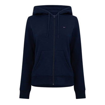 Front - Tommy Jeans Womens/Ladies Logo Full Zip Hoodie