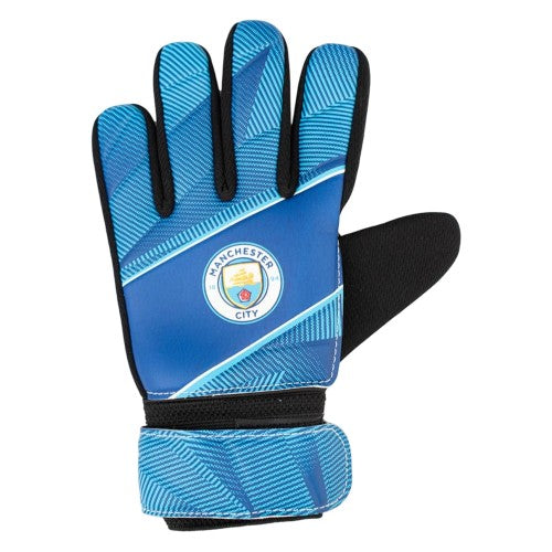 Front - Team Childrens/Kids Fuse Manchester City FC Goalkeeper Gloves