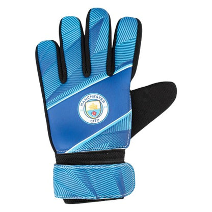 Front - Team Childrens/Kids Fuse Manchester City FC Goalkeeper Gloves