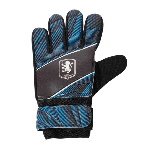 Front - Team Childrens/Kids Fuse Aston Villa FC Football Goalkeeper Gloves