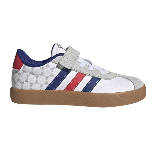 Front - Adidas Childrens/Kids VL Court 3.0 Leather Trainers