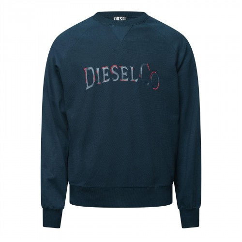 Front - Diesel Mens Waffle Knit Raglan Sweatshirt