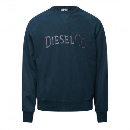 Front - Diesel Mens Waffle Knit Raglan Sweatshirt