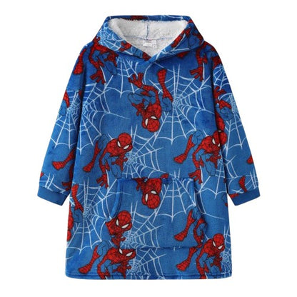 Front - Spider-Man Childrens/Kids Spider-Man Oversized Blanket Hoodie