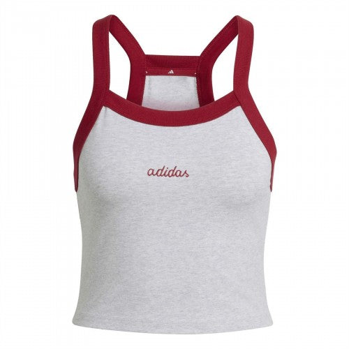 Front - Adidas Womens/Ladies Performance Embroidered Logo Athletic Sleeveless Tank Top