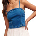 Front - Nobody´s Child Womens/Ladies Brompton Denim Bandeau Top
